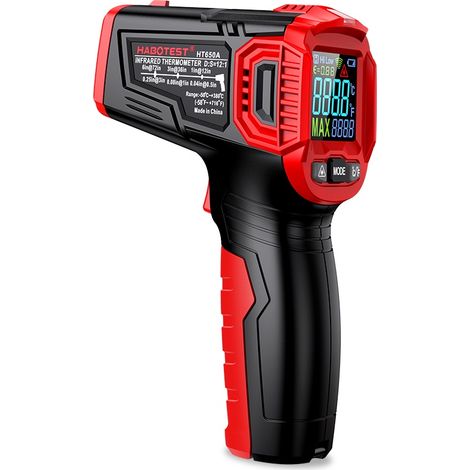 Thermomètre infrarouge LCD Station météo numérique Hygromètre Pyromètre sans contact Imageur IR Termometro Testeur HT650A (1/5)
