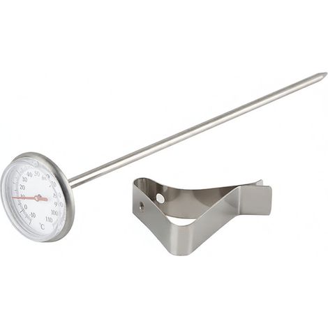 cm (2 Zoll) großes Sofortthermometer mit Drehknopf für Latte Macchiato, ideal für Kaffeegetränke, Schokoladenmilchschaum, verlängerte Sonde, Hängefunktion (1/5)