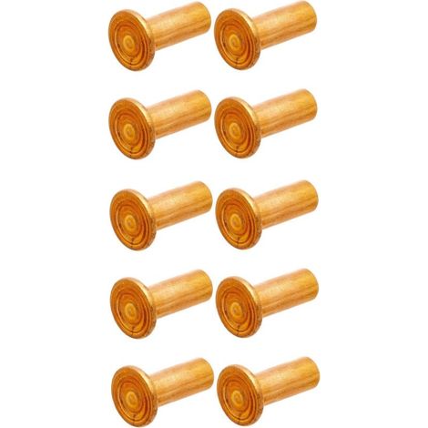 10 halbhohle Kupfernieten, DIN 7338, Form B, zum Vernieten von Bremsbelägen, Ø 3 mm x 8 mm (1/2)