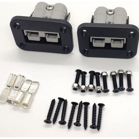 Lot de 2 supports de montage encastrés pour caravane, adaptés pour connectique 50 A, fixation discrète et robuste (1/5)