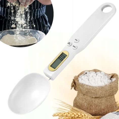 CUCHARA DE BÁSCULA DE COCINA 0,1 g 500 g FUNCIÓN DE TARA ELECTRÓNICA DE PRECISIÓN oz/c