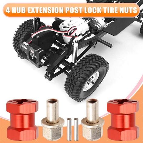 Adaptateur Moyeu Roue - 12 mm Hexagonal - Pour Voiture RC 1/10 - Extension 15 mm - Métal - 4 Pièces (1/4)