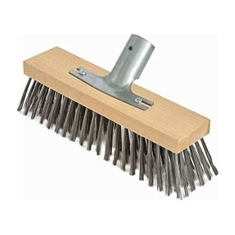 Einteiliger Stahlbesen mit Metallstielhalter Besenkopf - Premium Buche - 20cm FLITI