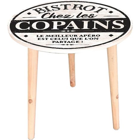 Table d'appoint Motif BISTROT CHEZ LES COPAINS (1/3)