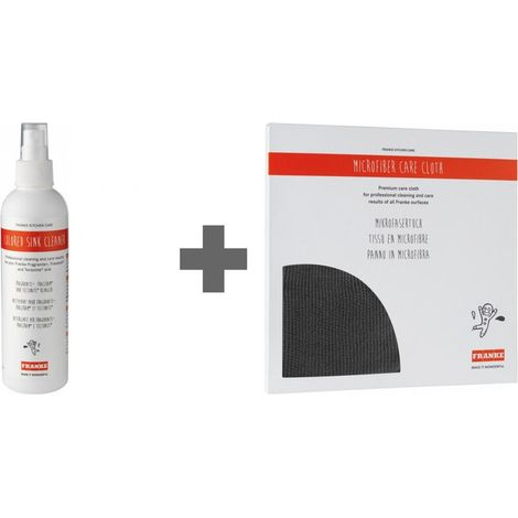 Set d'entretien : nettoyant pour éviers et cuves Fragranit, Fraceram et Tectonite (flacon de 250 ml) + chiffon en microfibre - (1/3)