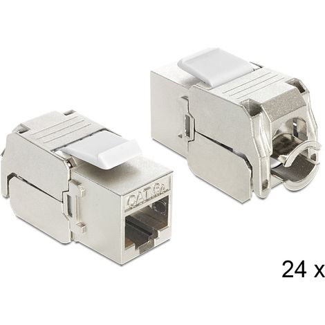 Keystone rj45 buchse  lsa werkzeugfrei cat.6a set mit 24 stÃ¼ck