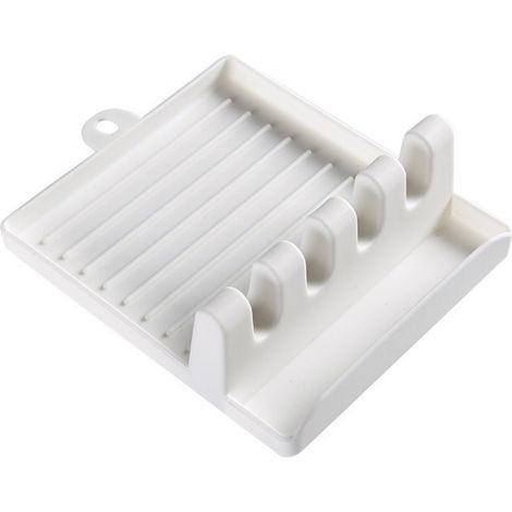 Support pliable pour couvercles de casseroles multifonctionnel cuillères ustensiles cuisine porte couverts (1/4)