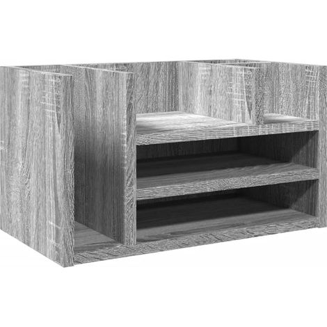 Organisateur de bureau sonoma gris 44,5x24x25cm bois ingénierie CFW705696 (1/5)