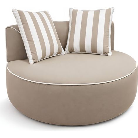 Fauteuil rond extérieur en tissu, NINO (1/4)