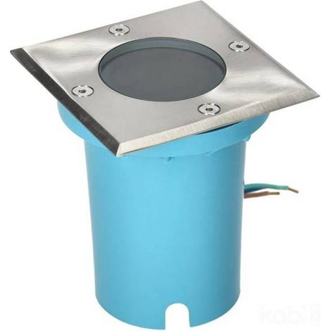 Spot extérieur encastrable carré GU10 230V acier inoxydable IP65 (1/4)