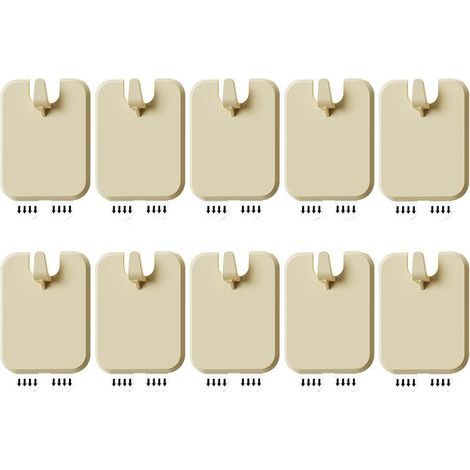 Picture Frame Hooks, Photo Hangers, Adhesive Wall Mounts, 10 Piece Hanging Set, Damage Free Hook Kit for Canvas, Drywall, Room, Painting, Dorm, Apartment, School, Hotel, Decor 2.6x2.01in (1/5)