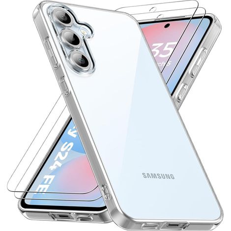 Hülle S24 FE TPU Silikon Stoßfest Samsung Galaxy S24 FE Transparent (1/5)