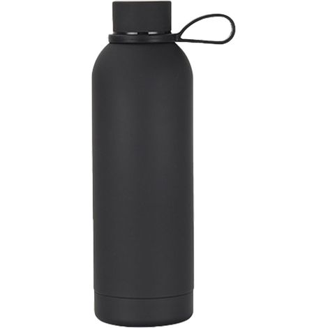 Water Bottle - Stainless Steel - Double Wall Vacuum Insulated - 500 ml - Black