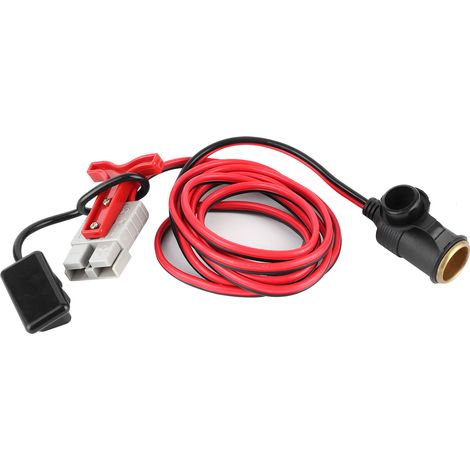 Câble adaptateur allume-cigare de 2 mètres vers batterie, 12-24 V, adapté à la conversion de camping-cars, remorques, fourgons aménagés et autres véhicules. (1/5)