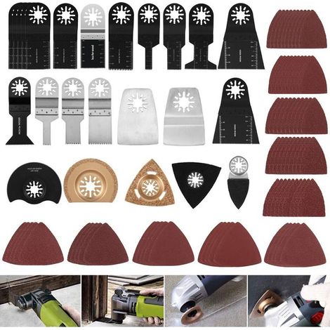 Kaelt - Outil Multifonction Saw Blades Accessoires Kit, 100pcs Oscillating Multimaster Lames, Compatible avec les marques Fein, Multimaster, Makita, Bosch, Rockwell, Sonicrafter, Worx (1/5)