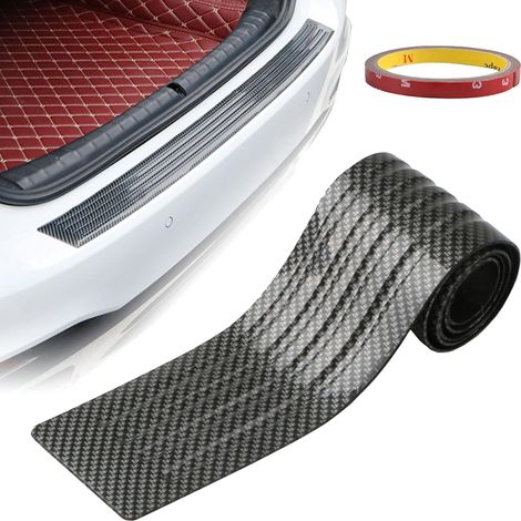 Bande de protection universelle en caoutchouc pour pare-chocs, autocollant de seuil de porte en fibre de carbone, bande de protection antichoc en cao