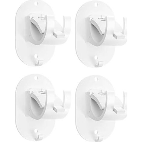 soportes para barras de cortina sin necesidad de taladrar – Ganchos adhesivos para ventanas, instalación rápida y discreta (Blanco) (1/5)