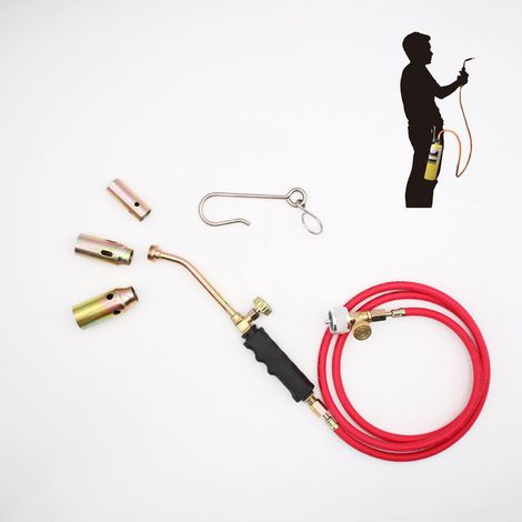 Desherbeur Thermique a Gaz avec Régulateur de Pression Torche à Gaz avec 3 buses