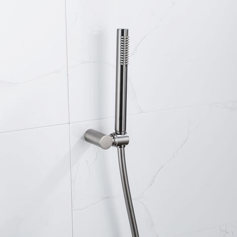 Fortifura calvi ensemble de douche à main avec support de douche à main et tuyau lisse en métal (1/5)