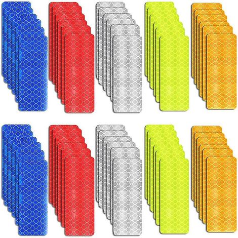 100 pièces de ruban réfléchissant, ruban réfléchissant imperméable, autocollants réfléchissants pour une visibilité nocturne optimale. (1/5)