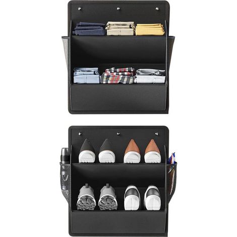 Organisateur De Chaussures - Suspension Porte - Poches Profondes En Tissu Respirant - Pour Camping-Car Et Petits Espaces - Lot De 2 (1/5)