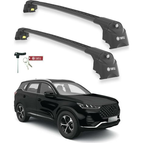 TURTLE kompatibel mit Chery Tiggo 7 Pro 2020-2024 Dachträger Air2 Schwarz (1/5)