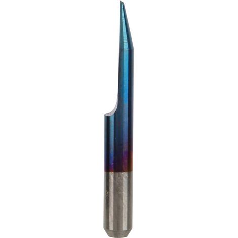 10 Stück/Box (3,175 Zoll blau plattiertes Wolframstahl-Flachspitzenmesser/CNC-Graviermesser) (1/5)