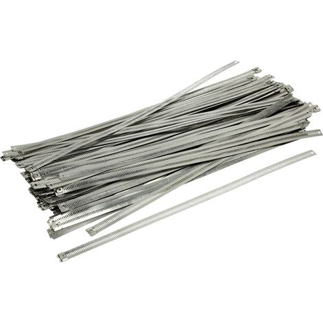 Serre-câble en inox 12 x 450 mm cranté résistant aux UV