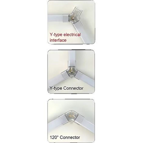 Sechseckige LED-Beleuchtung, Einfache Installation, Verbesserte Helligkeit, H575X4922D (1/2)