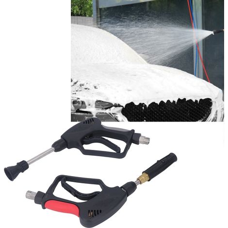 Wasserpistolen- und Schaumpistolen-Set für 5000 PSI (10,57 GPM) Hochdruckreiniger mit M221,5 mm verwicklungsfreiem Außengewindeanschluss und 14 mm Innendurchmesser. (1/5)