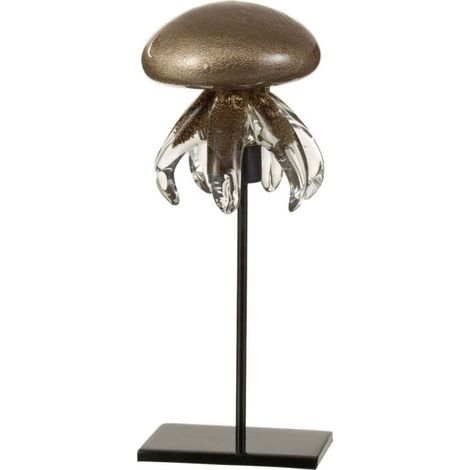 Statuette Déco "Méduse sur Pied" 24cm Marron