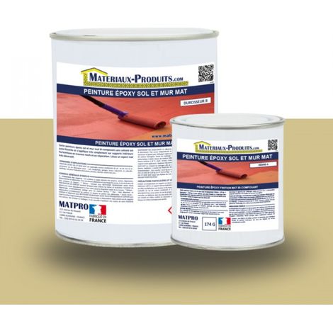 Peinture époxy sol et mur Mat - 1 Kg Jaune sable - MATPRO (1/5)