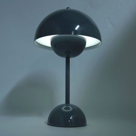 Kabellose Schreibtischlampe mit Touch-Steuerung, dimmbar, USB-aufladbar, moderne LED-Leselampe mit Pilzkuppel für Schlafzimmer, Wohnzimmer und Büro, Schwarz (1/5)