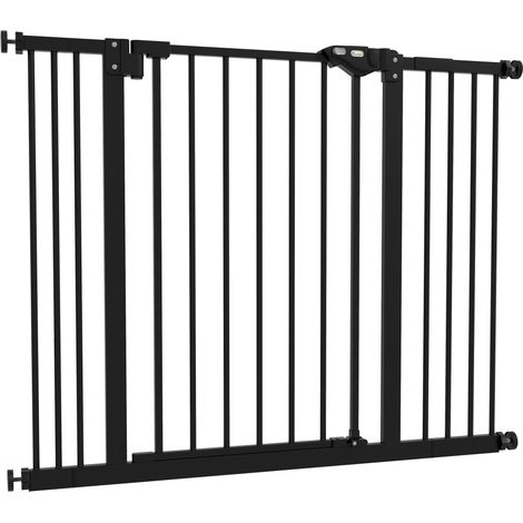 Cancellino per Cani Estensibile 74-100x77 cm in Metallo Nero (1/5)