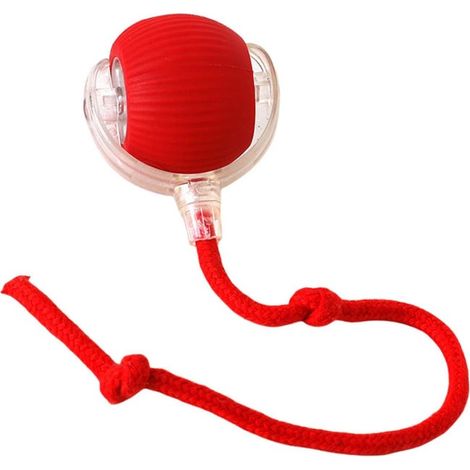 Balle pour chat, balle électrique pour chat, balle pour chat pour se divertir soi-même, d'intérieur pour chat (rouge). (1/5)