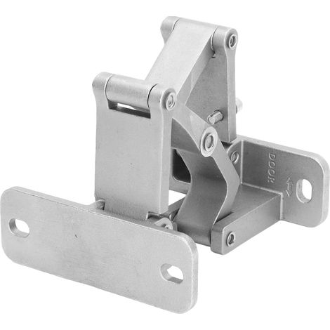 Charnière à secret encastrée robuste en acier inoxydable dure pour meuble table, 1 charnière 4 vis 4 écrous 4 rondelles élastiques 4 rondelles plates (1/5)