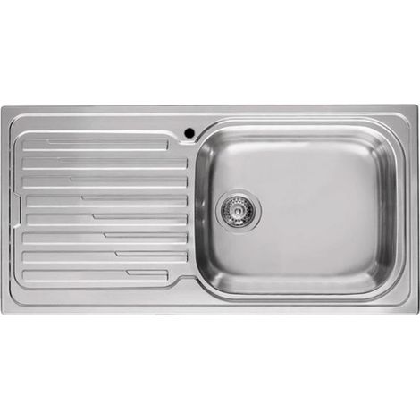 Lavello Elleci Incasso 1 vasca 100x50 Vasca a Destra Sky 480 Satinata Acciaio/Inox LIK480SACDX (1/5)