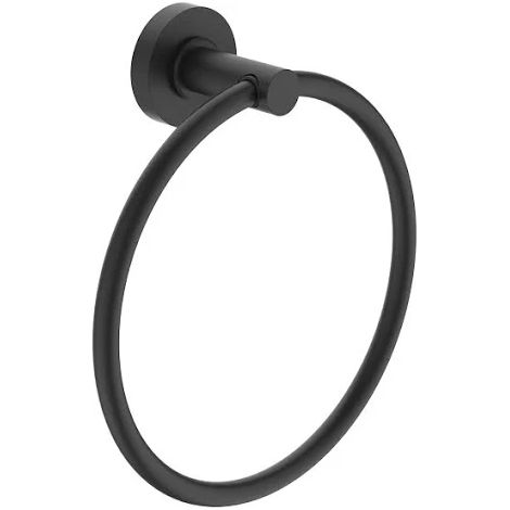 Porta Asciugamani ad Anello Mod Class Metaf Nero 21 cm x H 23 x 7