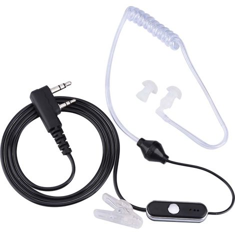 Micro-casque universel 2 broches pour talkie-walkie K Head avec écouteur et micro intégrés (1/5)