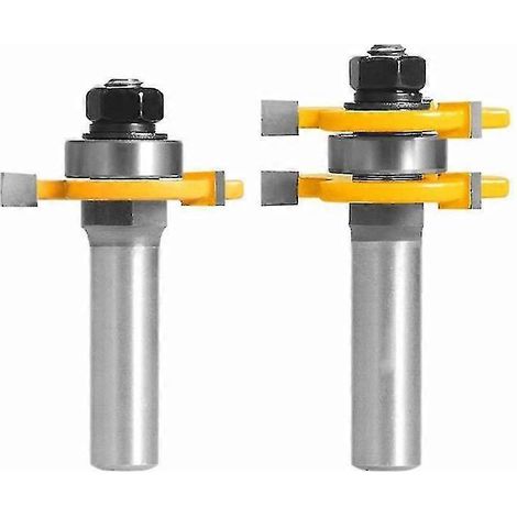 Set aus 2 12,7 mm Nut- und Federfräsern für die Holzbearbeitung. (1/5)