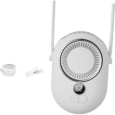 Ventilateur de cou suspendu, ventilateur de cou personnel, ventilateur de taille, ventilateur portable léger et silencieux, mini ventilateur de cou rafraîchissant pour la maison, le bureau et l'intéri (1/5)