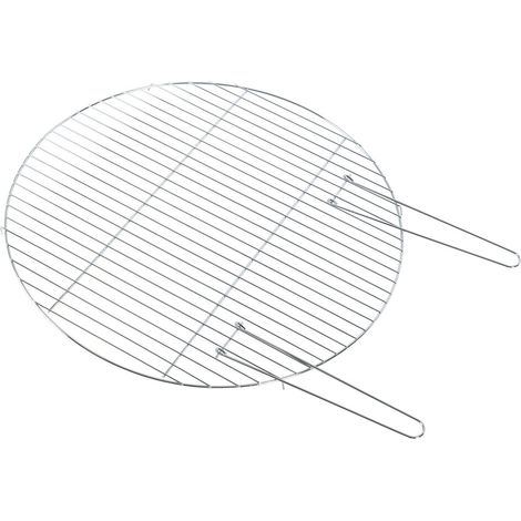 HOMESCAPES Grillrost mit Handgriffen, für Feuerschalen, 60cm Durchmesser