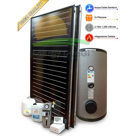 Kit impianto solare termico ad elevate prestazioni con integrazione per produzione Acqua Calda Sanitaria, 2-4 persone, bollitore 300 litri, FKF240 (1/5)