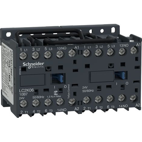 TeSys LC2K - contacteur inverseur - 3P - AC-3 440V - 12A - bobine 230Vca - LC2K1210P7 (1/3)
