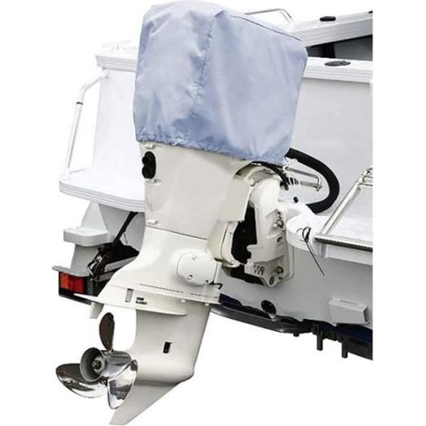 Bâche Moteur Hors-Bord - Protection Imperméable en Tissu Oxford 600D - Pour Moteurs 30 HP à 60 HP - Dimensions 62 x 36 x 49 cm - Gris - 1 Pièce (1/4)