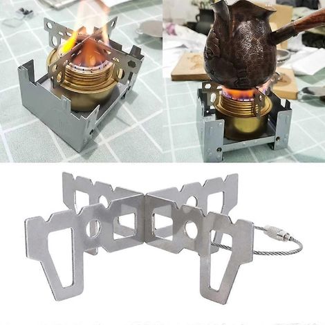 Mini support de réchaud de camping en croix pour réchauds à alcool (1/4)