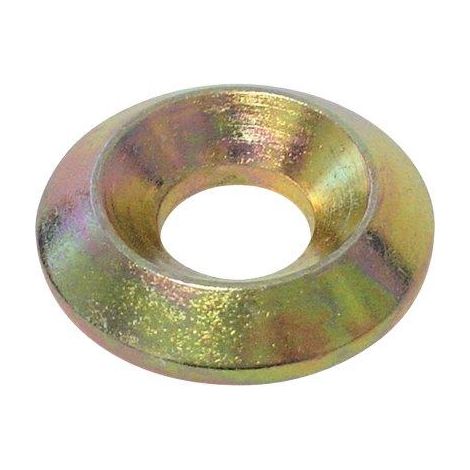 RONDELLA X VITE LEGNO PORTANTE WOOD - ZINCATA GIALLA MM  6X20 CF=PZ 100- 1 confezioni