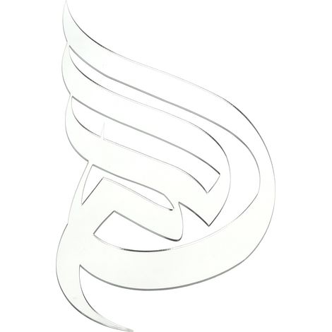 Sticker mural miroir 3D épais en acrylique auto-adhésif pour la décoration murale de la maison JM740 Argent + colle EVA (1/5)
