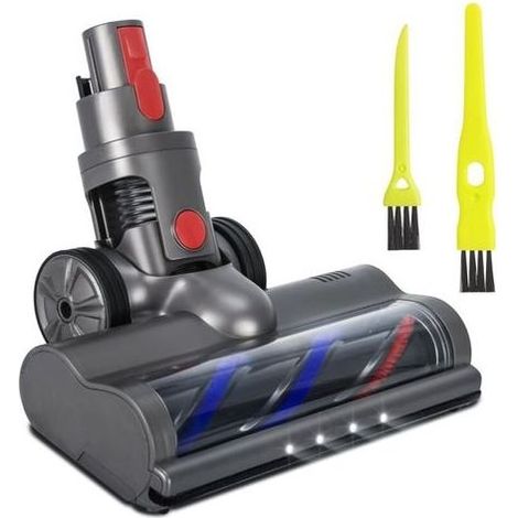Brosse Compatible avec Dyson v15/v11/v10/v8/v7 Tête de Brosse Aspirateur avec 4 Lumière LED Brosse Rotative pour Carrelage Sols Durs Marbre Tapis (1/5)