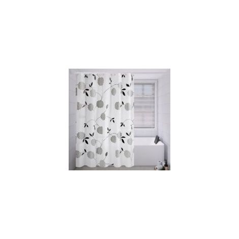 Tenda da doccia extra large (180 x 200 cm) con motivo floreale, ampia e impermeabile - Crezuo (1/4)